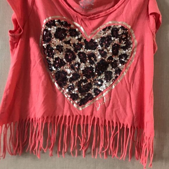 Justice Peach Summer Shirt Size 16 - Picture 4 of 12